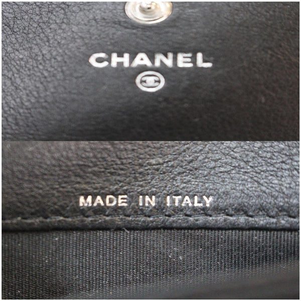 CHANEL Boy Large Flap Lambskin Leather Wallet Black