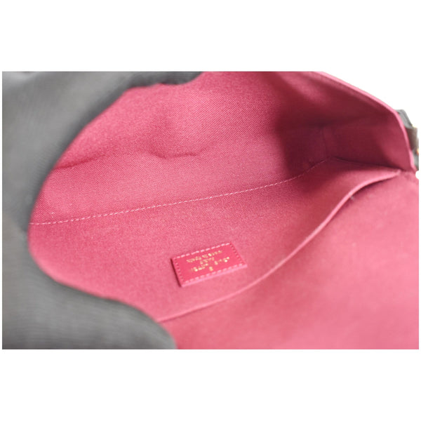 LOUIS VUITTON Pochette Felicie Monogram Canvas Crossbody Bag Brown