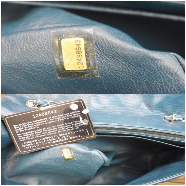 CHANEL Jumbo Single Flap Lambskin Leather Crossbody Bag Teal