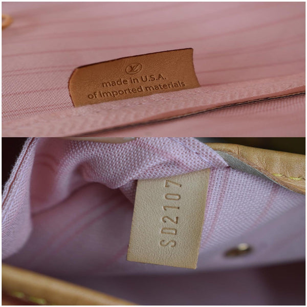 Louis Vuitton Neverfull MM Damier Azur bag - made in USA