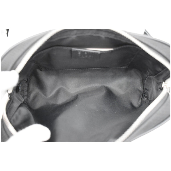 Gucci Web Monogram Canvas Slim Belt Bag black inside'