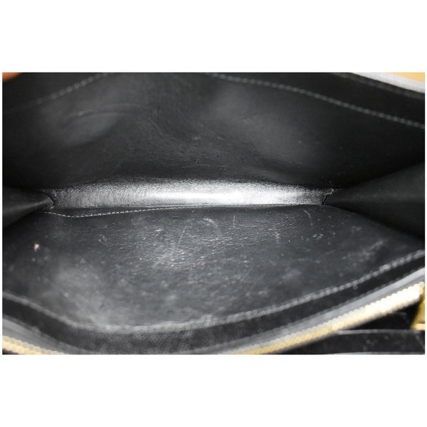 YVES SAINT LAURENT Monogram Envelope Leather Crossbody Chain Wallet Black