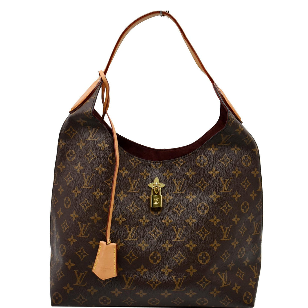 Flower hobo leather handbag Louis Vuitton Brown in Leather - 31346898