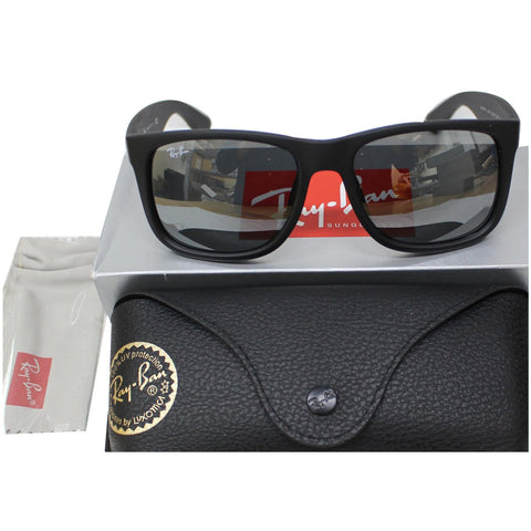 RAY-BAN RB4165F 622/6G 54 Sunglasses Grey Silver Mirrored Lens