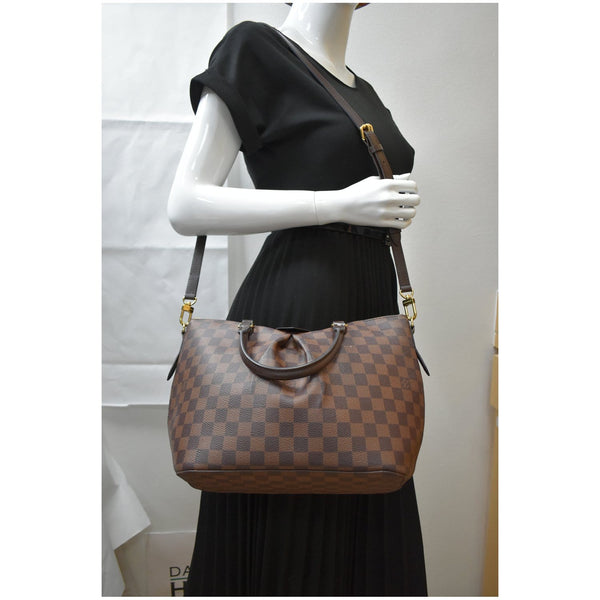 LOUIS VUITTON Siena MM Damier Ebene Shoulder Bag Brown