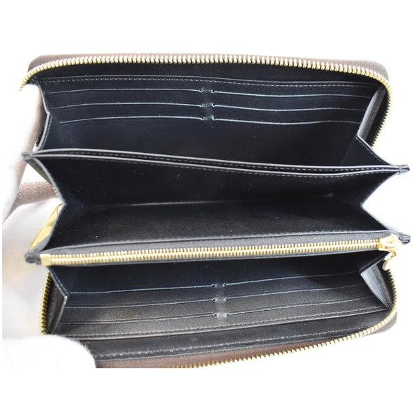 LOUIS VUITTON Transformed Damier Ebene Time Trunk Zippy Wallet Black