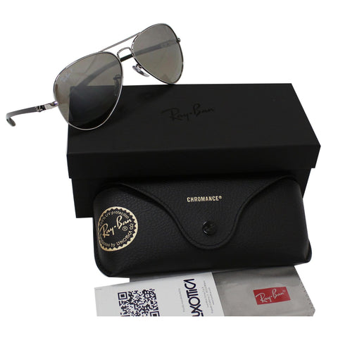 RAY-BAN RB8317CH-003/5J Sunglasses Gray Mirror Polarized Chromance Lens