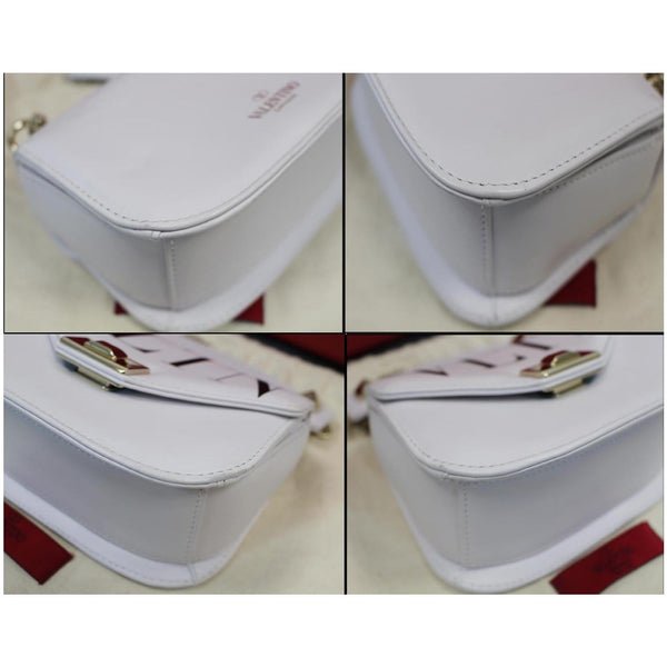 Valentino Garavani VLTN Leather Crossbody Bag closeup