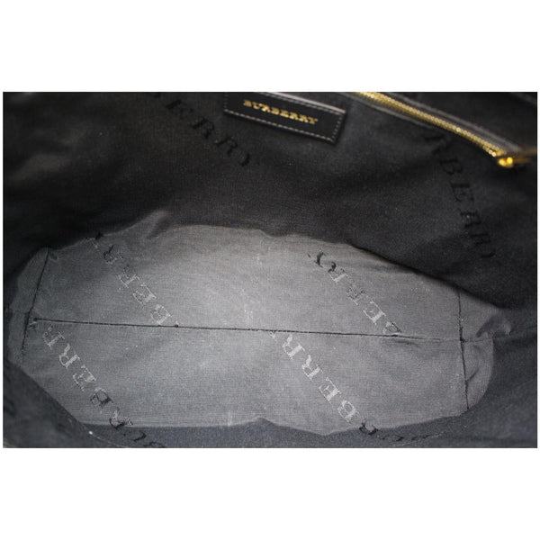 BURBERRY Dewsbury Medium Grain Check Embossed Tote Bag Black