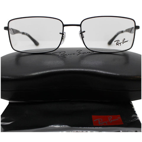 Ray-Ban RX6284-2503 55mm Matte Black Frame Eyeglasses Demo Lens