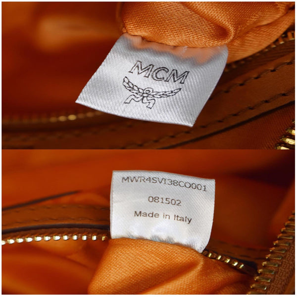 MCM Small Heritage Line Camera Crossbody Bag Cognac