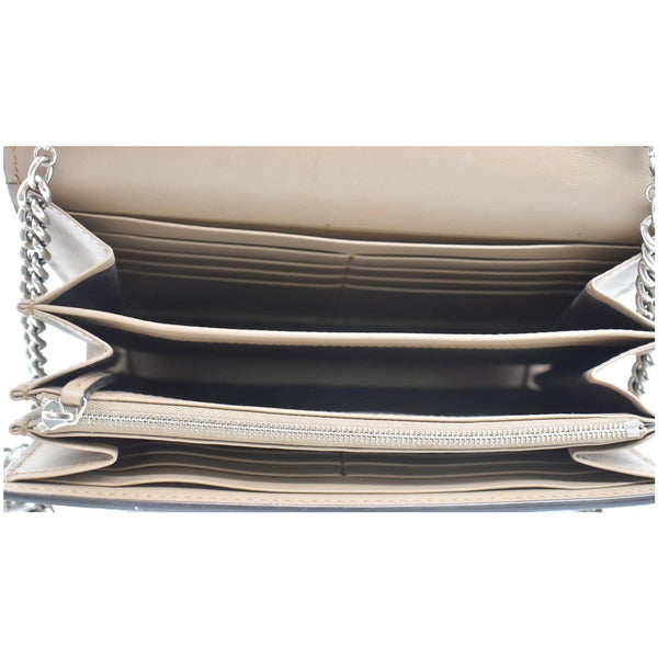 GUCCI Dionysus GG Supreme Crossbody Chain Wallet Beige 401231