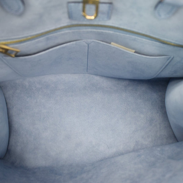 LOUIS VUITTON Onthego MM Giant Monogram Empreinte Tote Shoulder Bag Blue