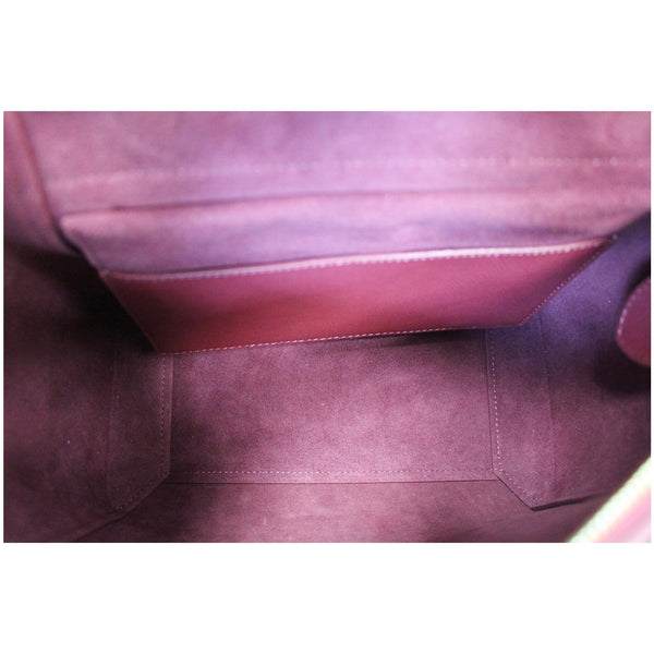 CELINE Micro Belt Grained Calfskin 2Way Shoulder Bag Ruby