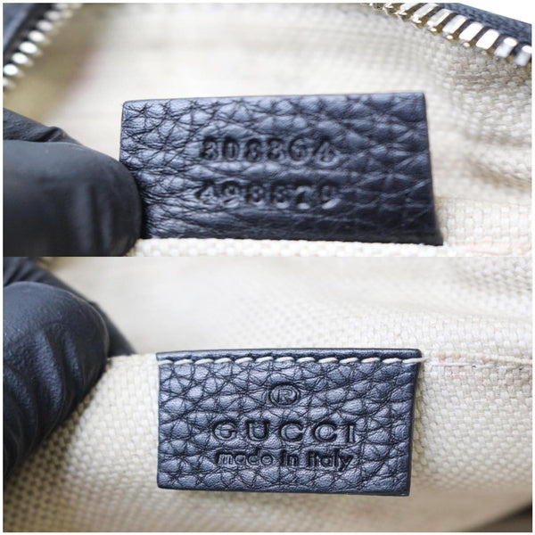 GUCCI Soho Disco Pebbled Leather Small Crossbody Bag Black 308364