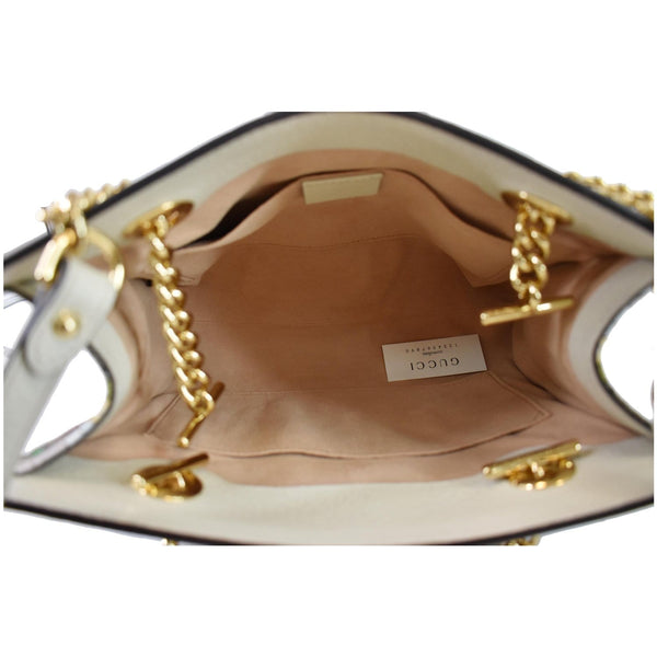 Gucci Padlock Flora GG Supreme Canvas Small Bag inner view
