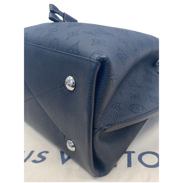 LOUIS VUITTON Muria Mahina Perforated Leather Shoulder Bag Black