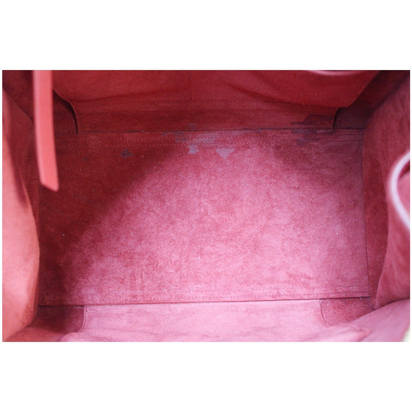 CELINE Ring Small Smooth Leather Tote Bag Red