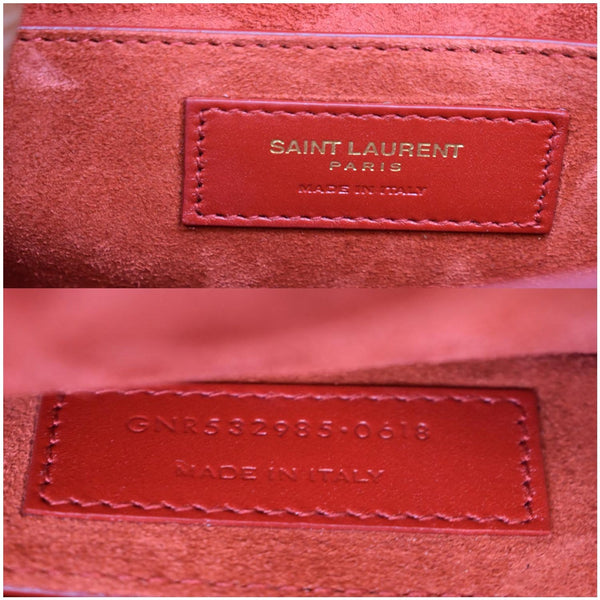 YVES SAINT LAURENT Betty Smooth Leather Shoulder Bag Red