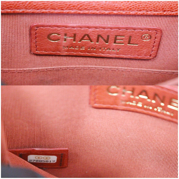 Chanel North South Boy Quilted Caviar Leather Bag made in Italy