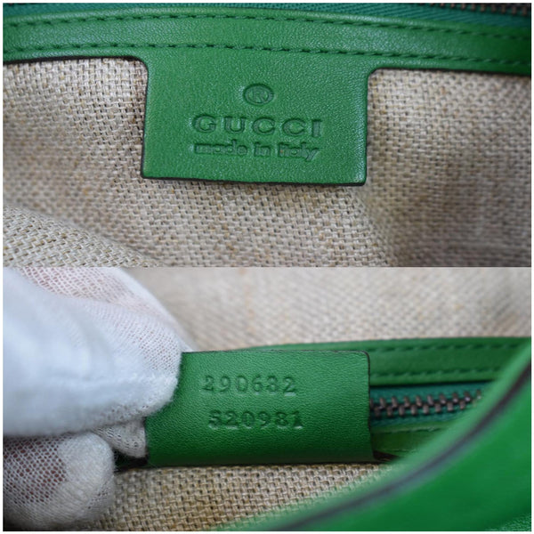 GUCCI 1970 Medium Leather Shoulder Bag Green 290682