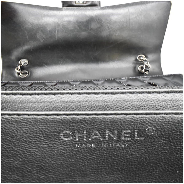 Chanel Classic Maxi Single Flap Quilted Patent Leather Bag