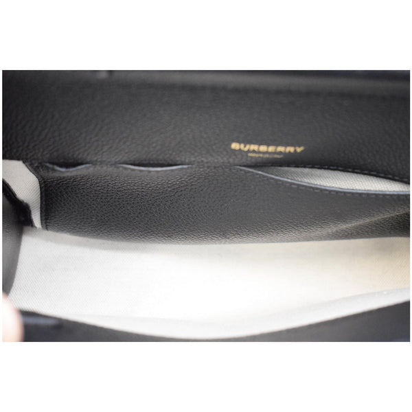 Burberry Mini Title Grainy Leather Top Handle Crossbody Bag