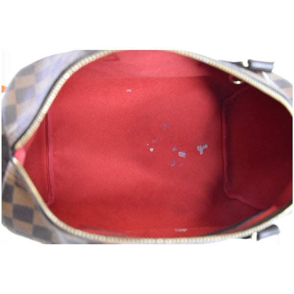 Louis Vuitton Speedy 30 Damier Ebene Satchel Bag Brown - red color interior