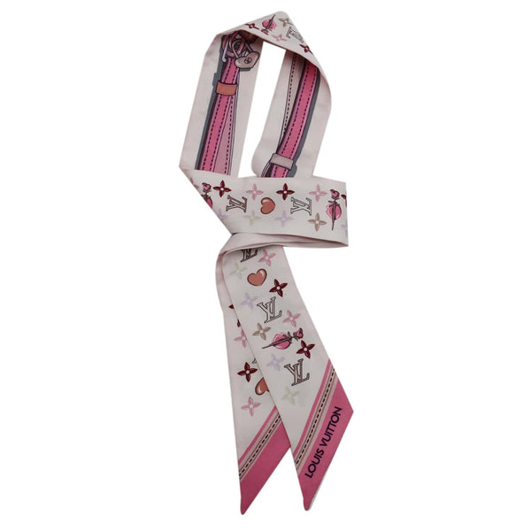 LOUIS VUITTON Confidential Silk Monogram Bandeau Light Pink
