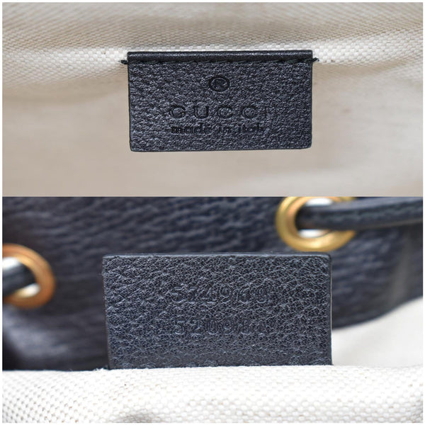 GUCCI GG Monogram Web Velvet Bucket Bag Brown 574960