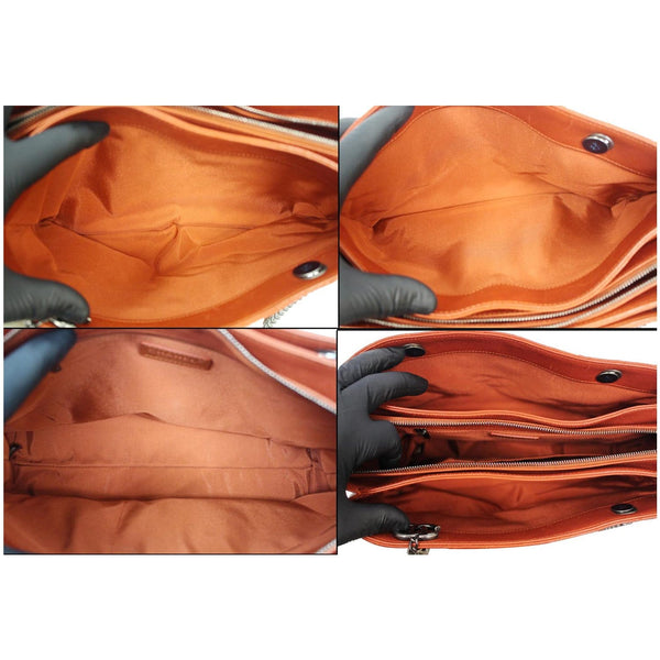 CHANEL Medium Rock In Rome Quilted Caviar Shoulder Tote Bag Red