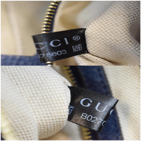 GUCCI Flora Jackie Medium Canvas Hobo Bag Blue 550152 - Last Call