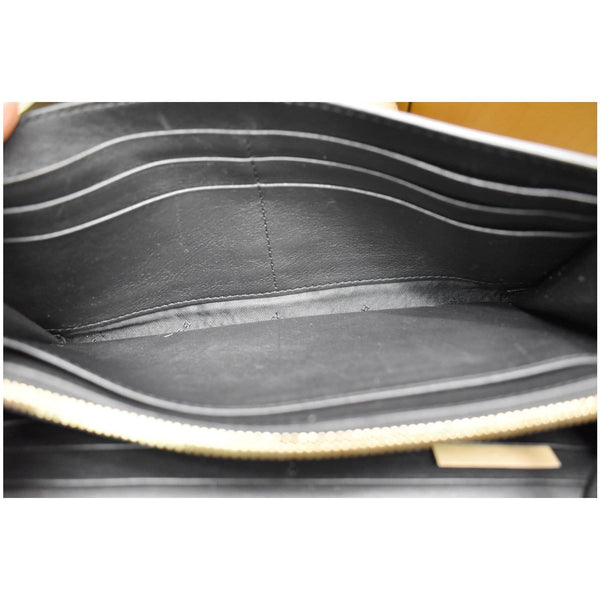 BURBERRY Henley House Check Leather Wallet On Chain Crossbody Bag Black