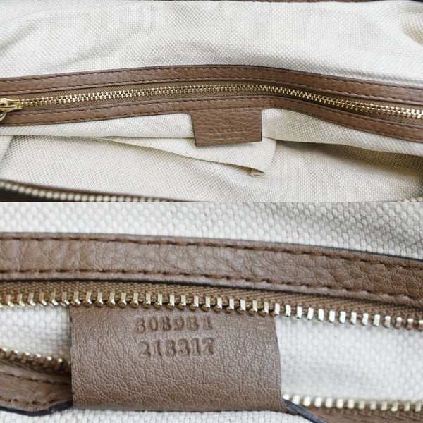 GUCCI Soho Pebbled Calfskin Leather Chain Shoulder Bag Maple Brown 308981