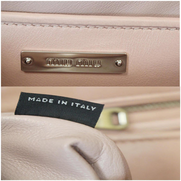 MIU MIU Nappa Matelasse Club Shoulder Bag Mauve
