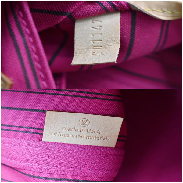 LOUIS VUITTON Neverfull GM Monogram Canvas Tote Shoulder Bag Fuchsia