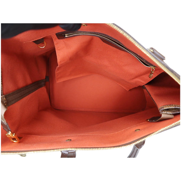 LOUIS VUITTON Greenwich PM Damier Ebene Travel Tote Bag Brown