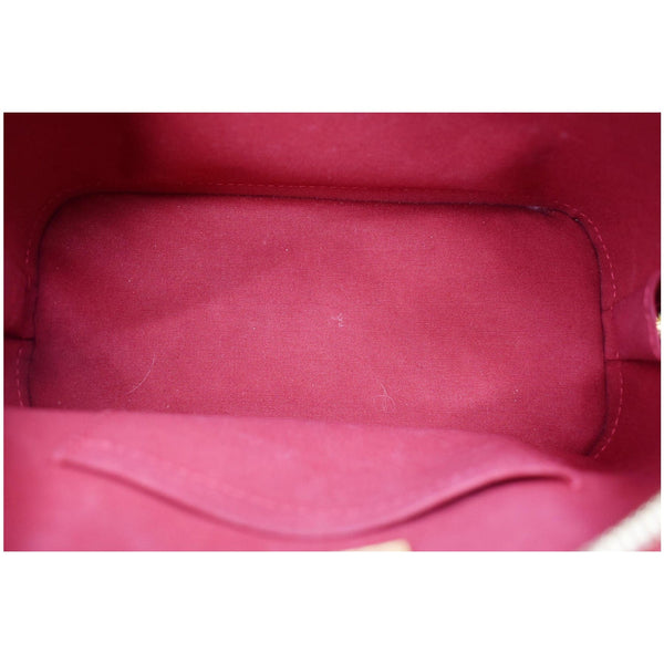 LOUIS VUITTON Rayures Alma BB Vernis Leather Satchel Crossbody Bag Pomme D'Amour