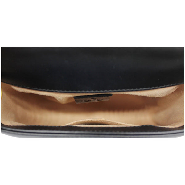 GUCCI GG Marmont Mini Leather Top Handle Shoulder Bag Black 547260