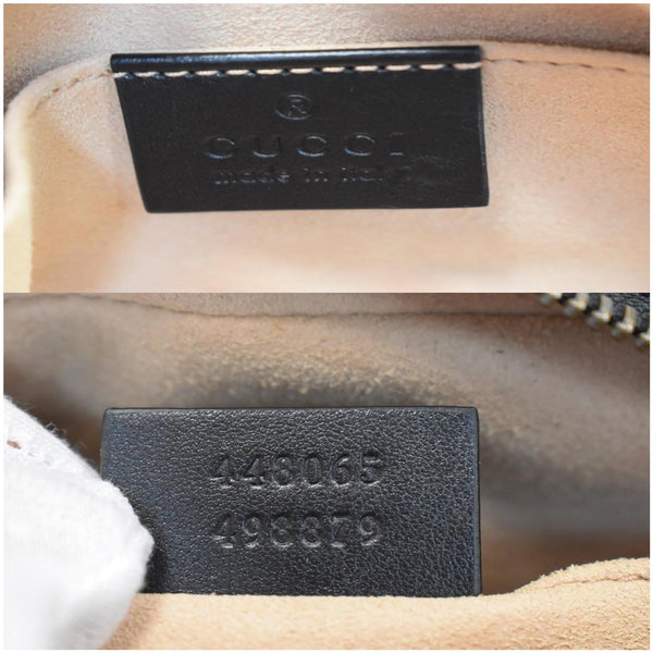 GUCCI GG Marmont Matelasse Mini Leather Crossbody Bag Black 448065