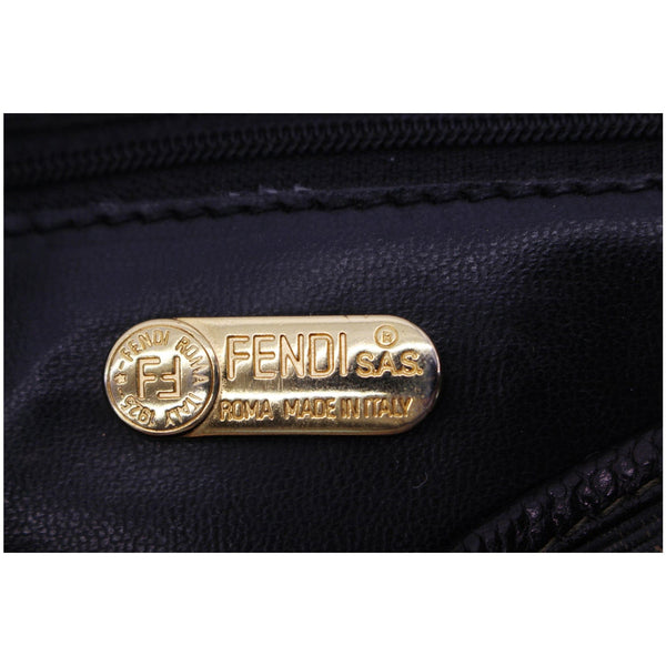 FENDI Roma Coated Canvas Leather Crossbody Bag Brown