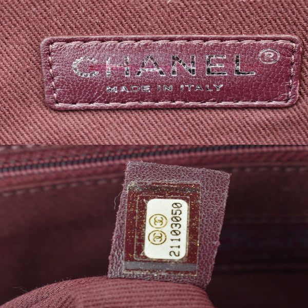 CHANEL Graffiti On-The-Pavement Canvas Bowling Bag Khaki Washed