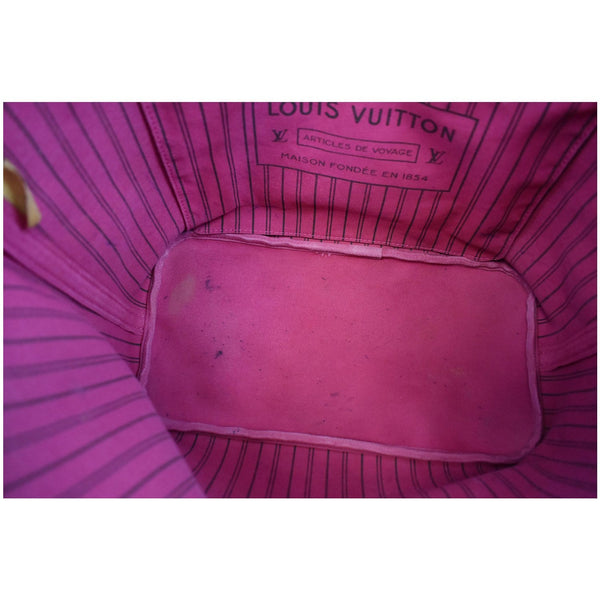 LOUIS VUITTON Neverfull MM Monogram Canvas Tote Bag Fuchsia