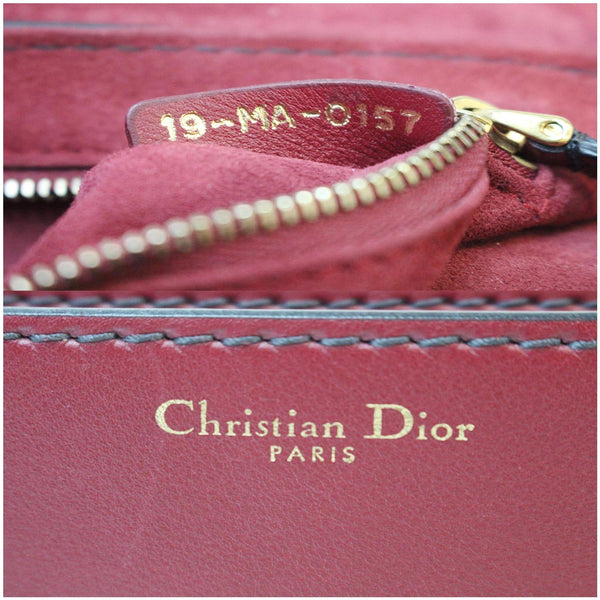 CHRISTIAN DIOR Dio(r)evolution Flap Calfskin Shoulder Bag Dark Red