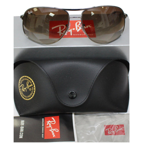 RAY-BAN RB3387 004/13 64 Sunglasses Gunmetal / Brown Gradient Lens