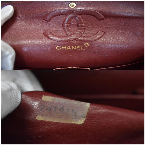 CHANEL CC Vintage Classic Medium Double Flap Calf Shoulder Bag Black