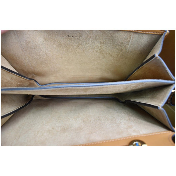 Fendi Touch Leather Shoulder Bag Brown - Dallas Handbags.