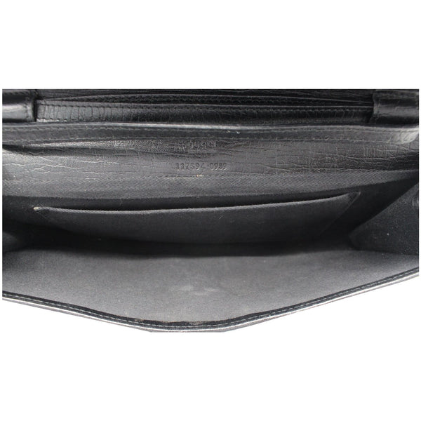 Gucci Bamboo GG Monogram Canvas Clutch Bag Black - DDH