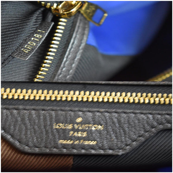 LOUIS VUITTON Blocks Stripes Monogram Leather Tote Bag Tri-Color