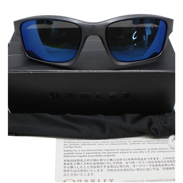 Oakley OO9247-20 Matte Steel Sunglasses Ice Iridium Lens